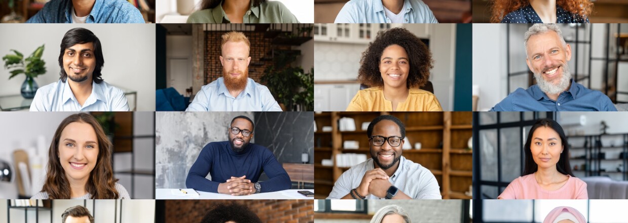 Video meeting online for office employees working remotely