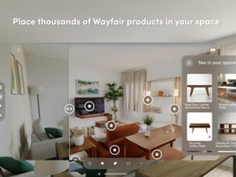 Place thousands of Wayfair products in your space with the Decorify app