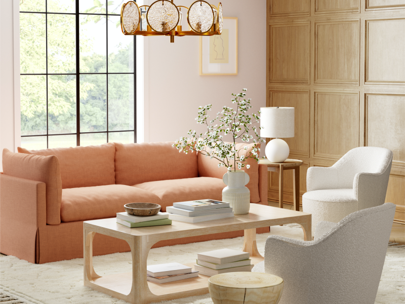 computer generated imagery of modern living room from the Specialty Retail Brand: Joss & Main